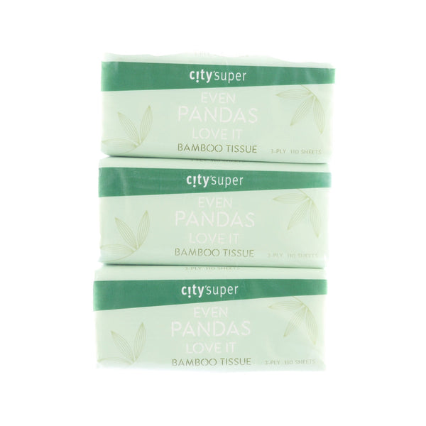CITYSUPER 竹纖維柔軟面紙 [3層] (3 x 110pcs)