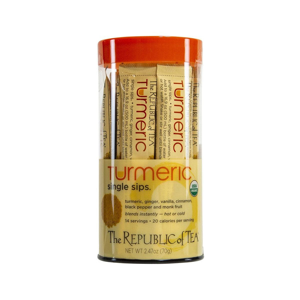 THE REPUBLIC OF TEA Organic Turmeric Single Sips Drink Mix (70g) - city'super E-Shop