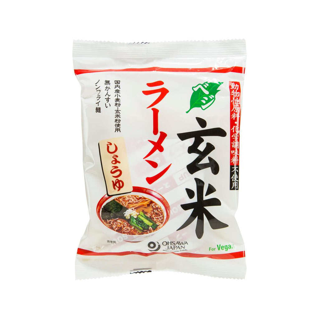 OHSAWA JAPAN 即食素食無添加化學調味料玄米拉麵 - 醬油湯 (112g)