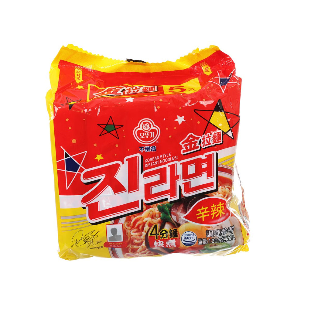不倒翁 金拉麵 - 辣味 (5 x 120g)