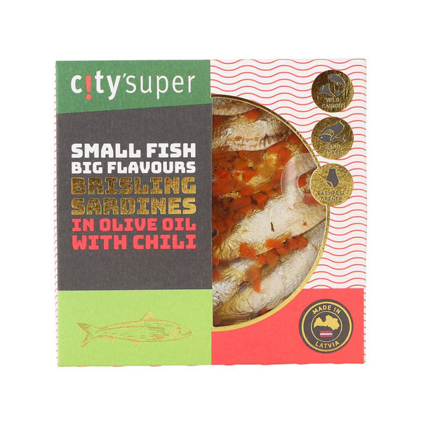 CITYSUPER 橄欖油浸沙丁魚 - 辣椒 (120g)
