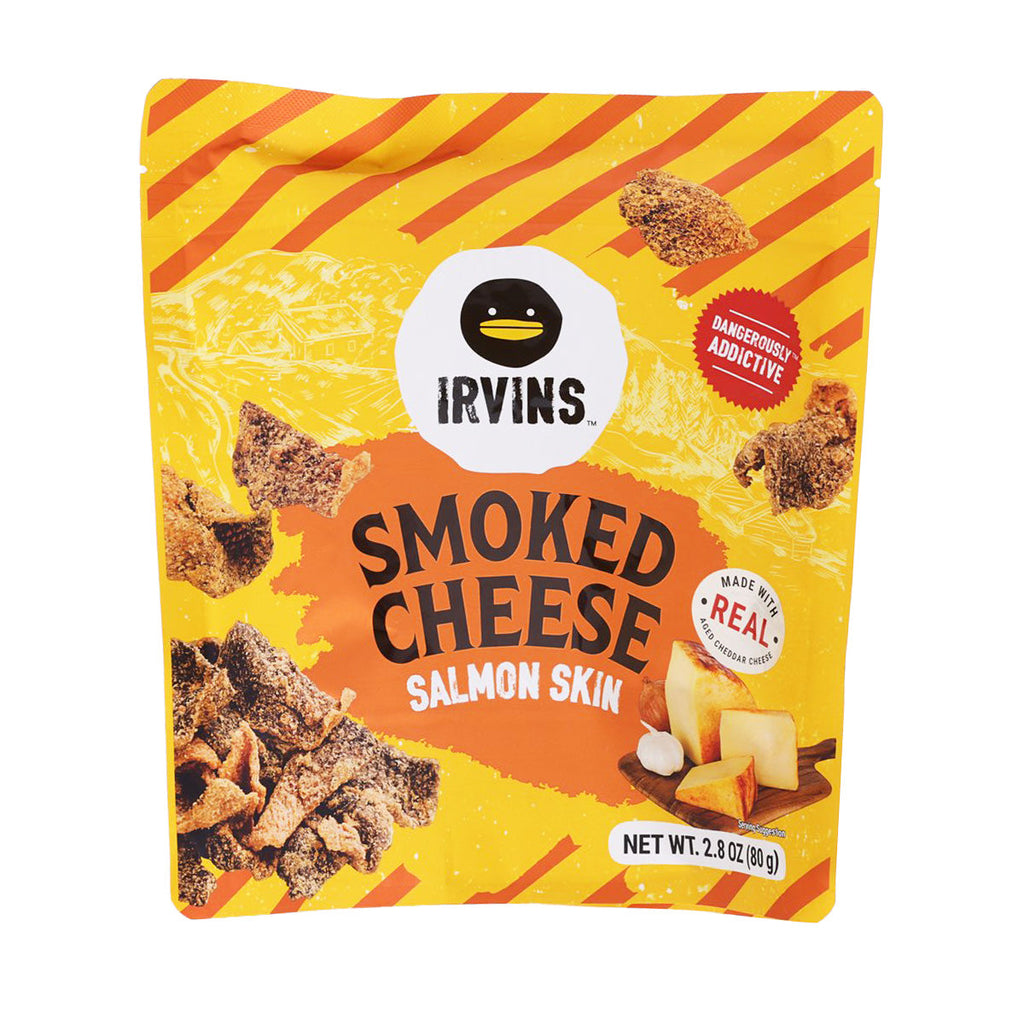 IRVINS 煙燻芝士三文魚皮 (80g)