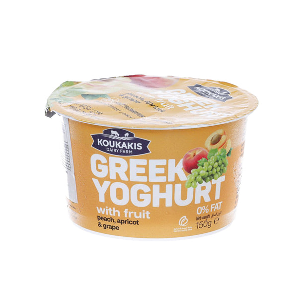 KOUKAKIS 蜜桃, 杏桃, 葡萄希臘乳酩 - 0%乳脂  (150g)