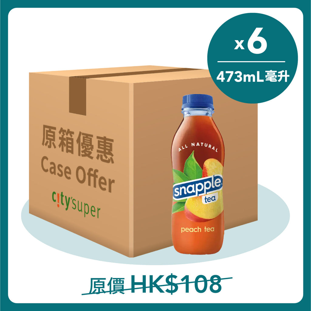 SNAPPLE 冰蜜桃茶 [箱] (6 x 473mL)