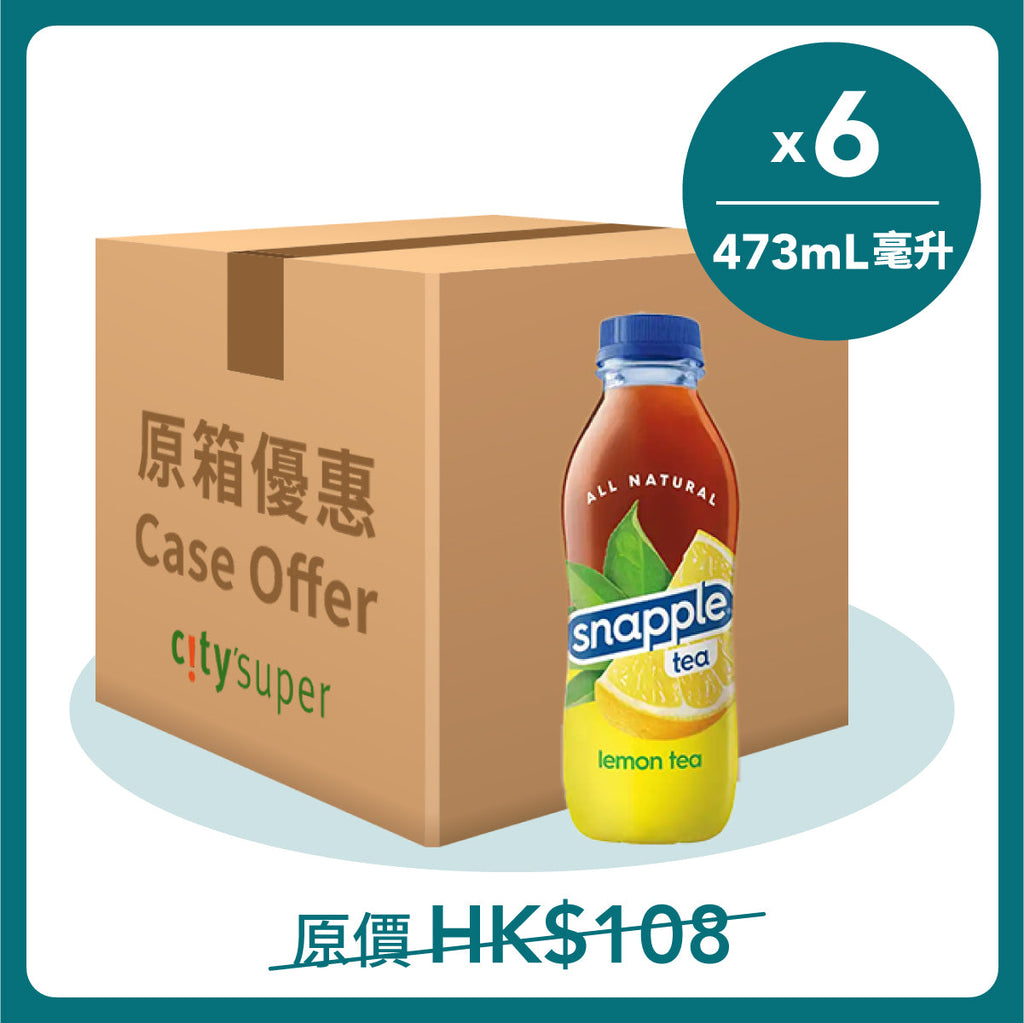 SNAPPLE 冰檸檬茶 [箱] (6 x 473mL)
